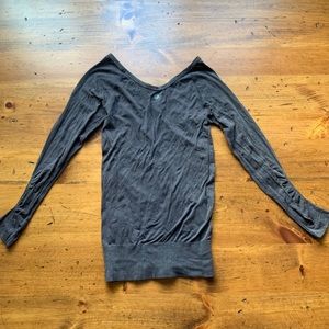 Athleta Long Sleeve Dark Grey with Sparkles